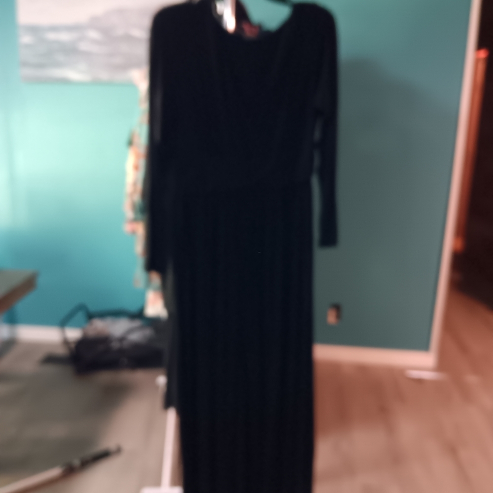 Ouges Elegant Black Long Sleeve Dress - Picture 2 of 5